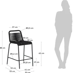 Wohnen Hocker<Küchenstühle mit 62 cm Sitzhöhe - Mag (4er Set)