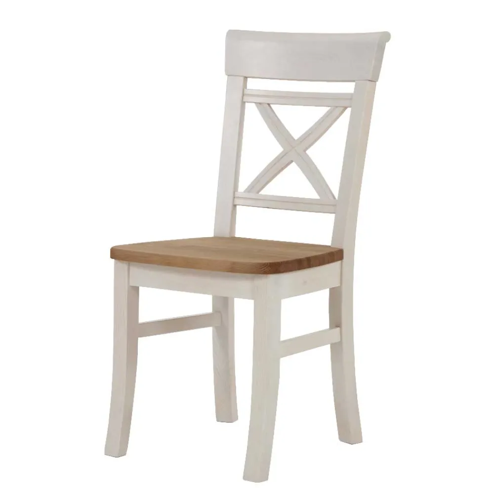 Wohnen Stühle<Küchenstuhl Lugon im Landhaus Design (2er Set)