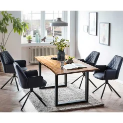 Wohnen Sitzgruppe<Küchentisch mit Drehstühlen Set - Zyra (fünfteilig)
