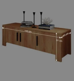 Wohnen Tv & Hifi-Möbel|Lowboards<Kernbuche Lowboard Mosniak mit 3 Türen