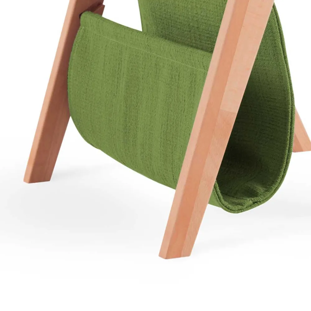 Wohnen Kommoden<Kernbuche Nachttisch Rivaso mit Stofftasche in Grün