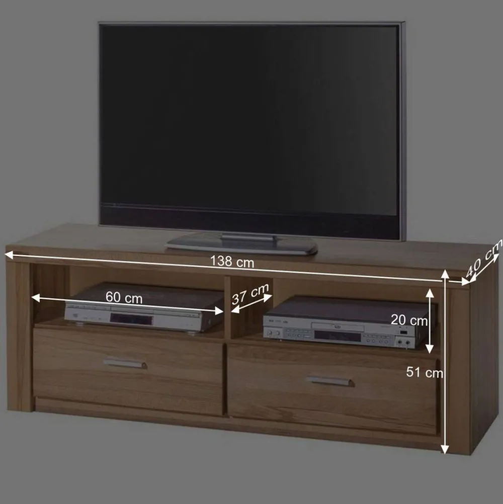 Wohnen Tv & Hifi-Möbel|Lowboards<Kernbuche TV Element mit 138cm Länge - Uhelia