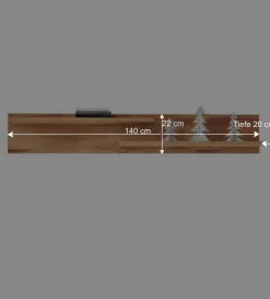 Wohnen Regale<Kernbuche Wandboard Salomonia mit 2 Ablagen