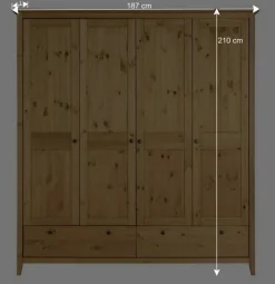 Wohnen Kleiderschränke<Kiefer Kleiderschrank geölt & gebeizt - Zatira