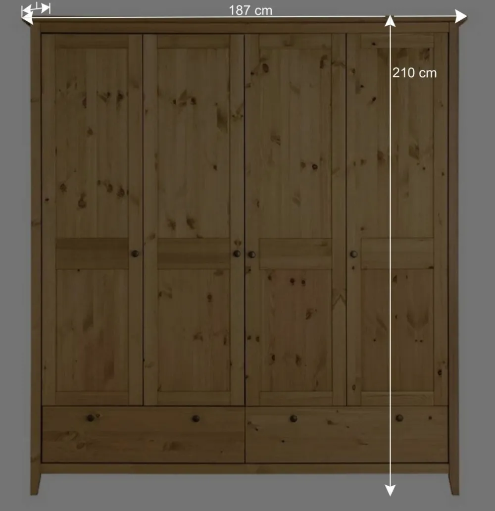 Wohnen Kleiderschränke<Kiefer Kleiderschrank geölt & gebeizt - Zatira