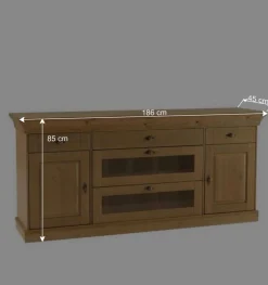 Wohnen Sideboards<Kiefer Sideboard Piatra im Landhausstil