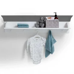 Wohnen Regale<Kiefer Wandboard in Weiß & Grau - Mirandesca