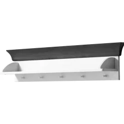 Wohnen Regale<Kiefer Wandboard in Weiß & Grau - Mirandesca