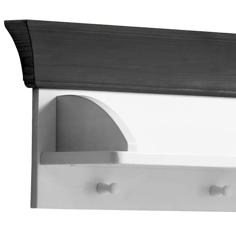 Wohnen Regale<Kiefer Wandboard in Weiß & Grau - Mirandesca