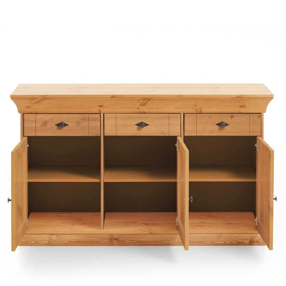 Wohnen Sideboards<Kiefer-Massivholz Sideboard Piatra im Landhausstil