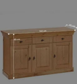 Wohnen Sideboards<Kiefer-Massivholz Sideboard Piatra im Landhausstil