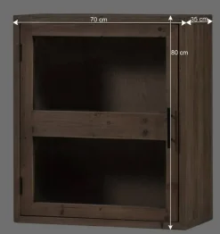 Wohnen Schränke<Kiefernholz Hängeschrank für die Küche - Macsena