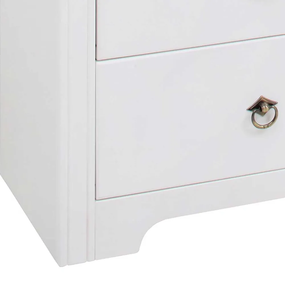 Wohnen Sideboards<Kiefernholz Kommode in Weiß lackiert - Velriva I