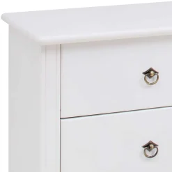 Wohnen Sideboards<Kiefernholz Kommode in Weiß lackiert - Velriva I
