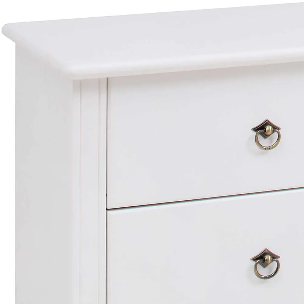 Wohnen Sideboards<Kiefernholz Kommode in Weiß lackiert - Velriva I