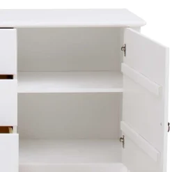 Wohnen Sideboards<Kiefernholz Kommode in Weiß lackiert - Velriva I
