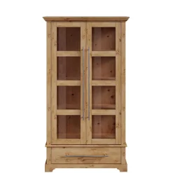 Wohnen Vitrinen<Kiefernholz Vitrine Glastür im Modern Country Style - Noellisa