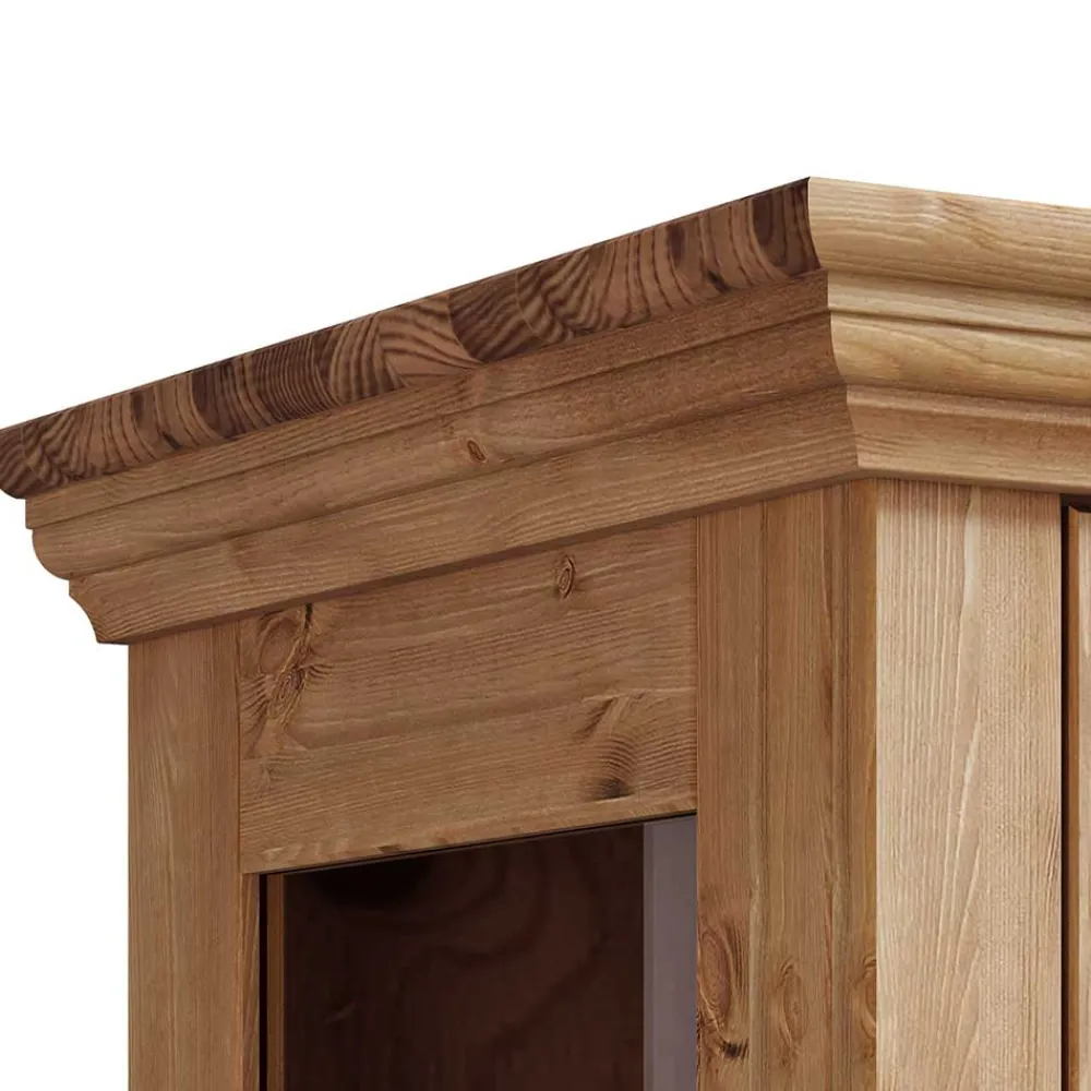 Wohnen Vitrinen<Kiefernholz Vitrine Glastür im Modern Country Style - Noellisa