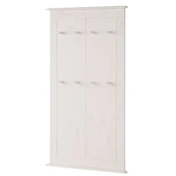 Wohnen Garderoben<Kiefernholz Wandgarderobe in Weiß - Viorica