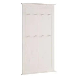 Wohnen Garderoben<Kiefernholz Wandgarderobe in Weiß - Viorica