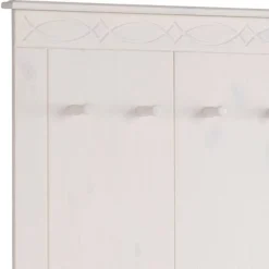 Wohnen Garderoben<Kiefernholz Wandgarderobe in Weiß - Viorica