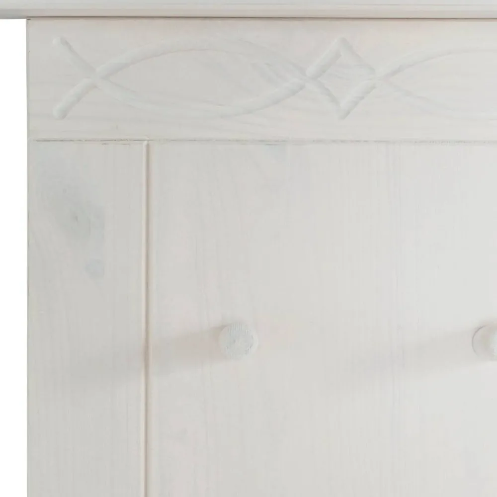 Wohnen Garderoben<Kiefernholz Wandgarderobe in Weiß - Viorica