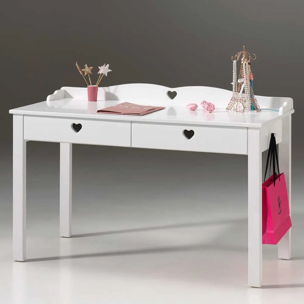 Wohnen Tische<Kinderzimmer Schreibtisch Grandory in Weiß lackiert