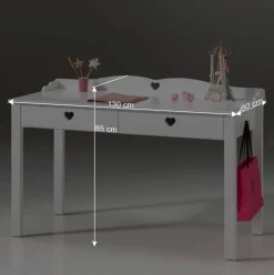 Wohnen Tische<Kinderzimmer Schreibtisch Grandory in Weiß lackiert