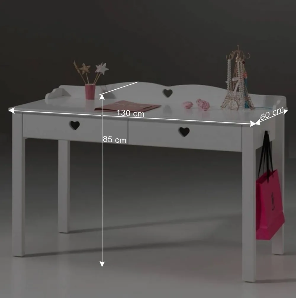 Wohnen Tische<Kinderzimmer Schreibtisch Grandory in Weiß lackiert