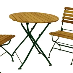 Wohnen Sitzgruppe<Klappbare Gartenmöbel aus Robinie - Capua (dreiteilig)