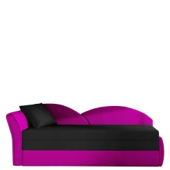Wohnen Sofas<Klappbare Recamiere in Magenta und Schwarz - Karneola