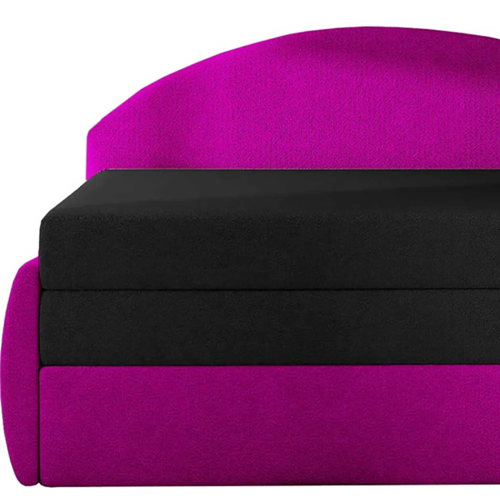 Wohnen Sofas<Klappbare Recamiere in Magenta und Schwarz - Karneola