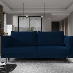 Wohnen Sofas<Klappcouch in Dunkelblau Samt - Saturn