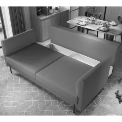 Wohnen Sofas<Klappcouch in Dunkelblau Samt - Saturn