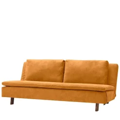 Wohnen Betten|Sofas<Klappcouch in Ocker mit Eiche - Lyra