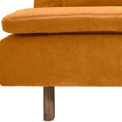 Wohnen Betten|Sofas<Klappcouch in Ocker mit Eiche - Lyra