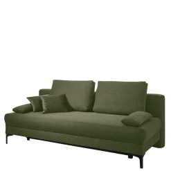 Wohnen Betten|Sofas<Klappcouch in Oliv Grün mit Federkern - Alcarizora