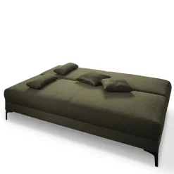 Wohnen Betten|Sofas<Klappcouch in Oliv Grün mit Federkern - Alcarizora