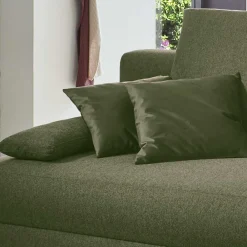 Wohnen Betten|Sofas<Klappcouch in Oliv Grün mit Federkern - Alcarizora