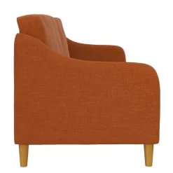 Wohnen Sofas<Klappcouch in Orange und Holz Natur - Sipano