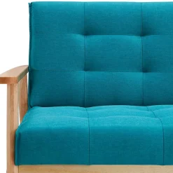 Wohnen Sofas<Klappcouch in Petrol & Eukalyptus Natur - Barne