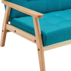 Wohnen Sofas<Klappcouch in Petrol & Eukalyptus Natur - Barne