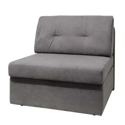 Wohnen Sofas<Klappsessel in Silber Grau Webstoff - Belania