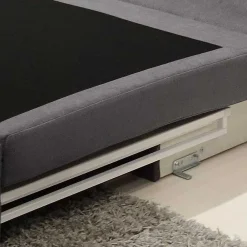 Wohnen Sofas<Klappsessel in Silber Grau Webstoff - Belania