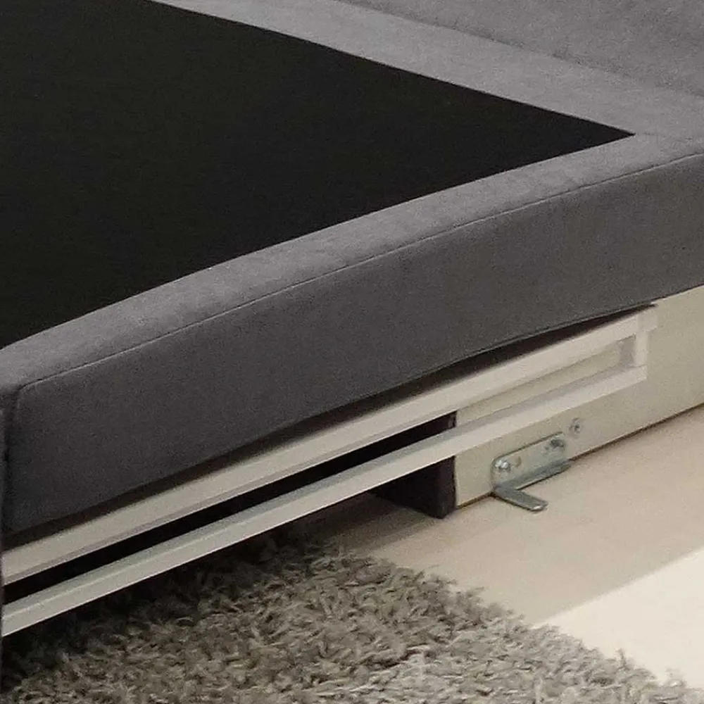 Wohnen Sofas<Klappsessel in Silber Grau Webstoff - Belania