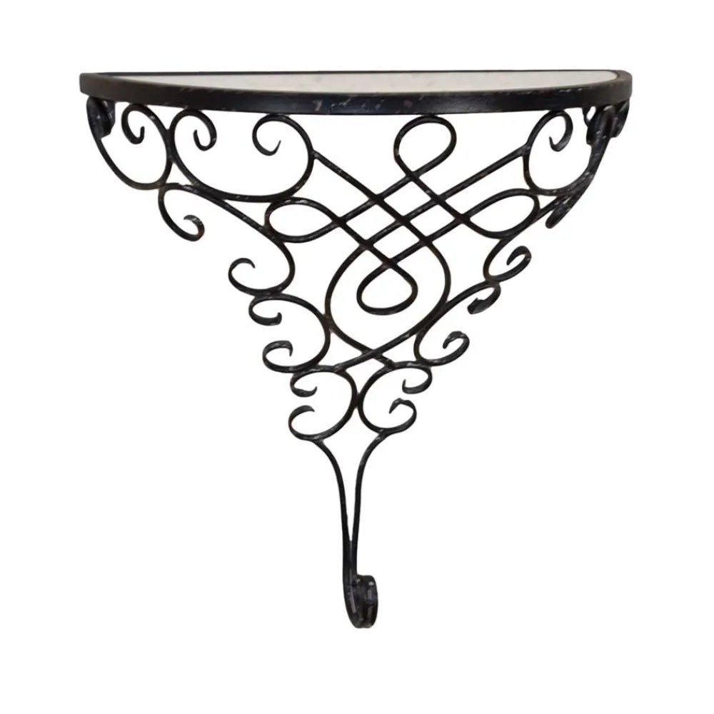 Wohnen Tische<Klassicher Wandtisch Morenza mit schwarzem Metall