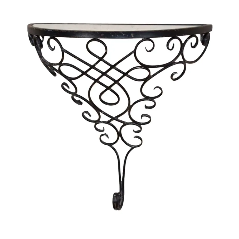 Wohnen Tische<Klassicher Wandtisch Morenza mit schwarzem Metall