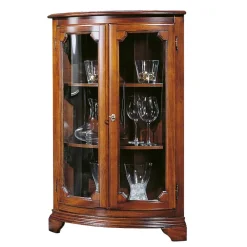 Wohnen Vitrinen<Klassisch gestaltete Eckvitrine 112 cm hoch - Yawira