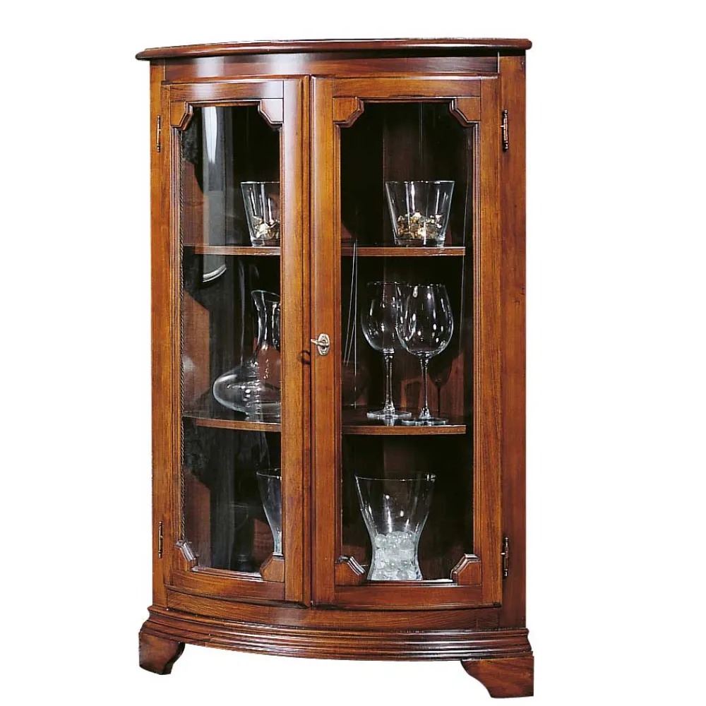 Wohnen Vitrinen<Klassisch gestaltete Eckvitrine 112 cm hoch - Yawira