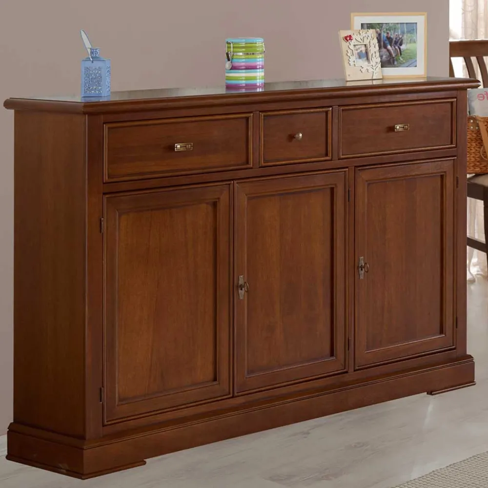 Wohnen Sideboards<Klassische Anrichte in Walnuss Braun - Istefanio